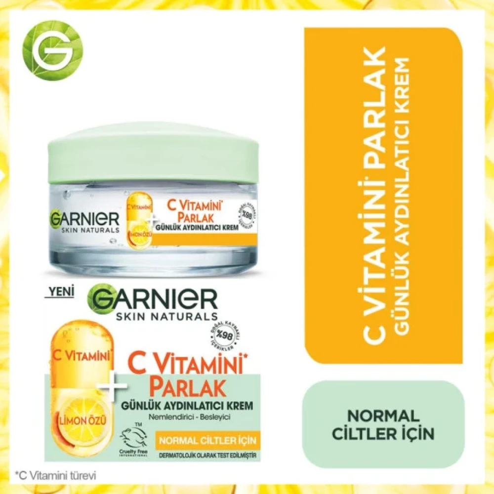 Garnier C Vitamini Parlak Günlük Aydınlatıcı Nemlendirici Krem 50Ml Nemlendiriciler Fiyatı