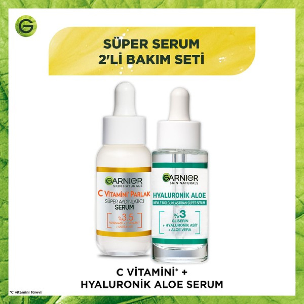 Garnier C Vitamini Parlak Süper Aydınlatıcı Serum + Aloe Serum Set Anti-Aging / Yaşlanma Karşıtı Fiyatı