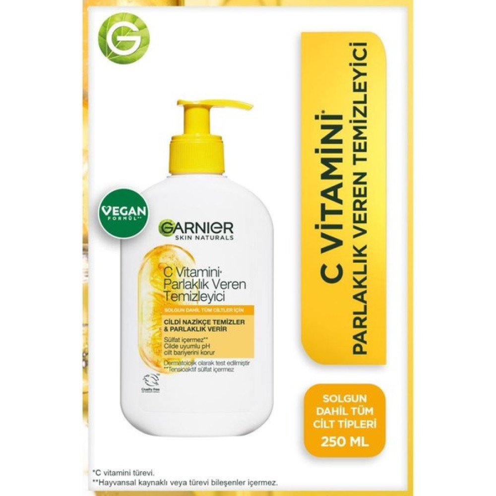 Garnier C Vitamini Parlaklık Veren Temizleyici 250 Ml Cilt Temizleme ve Peeling Fiyatı