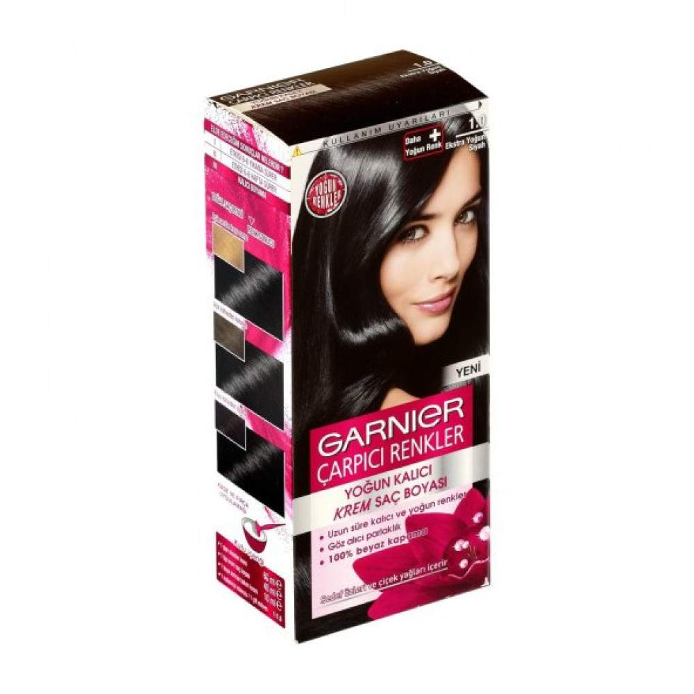 Garnier Carpici Renkler 1/0 - Extra Yogun Siyah Sac Boyasi Saç Bakım Maskeleri & Serumlar & Spreyler Fiyatı