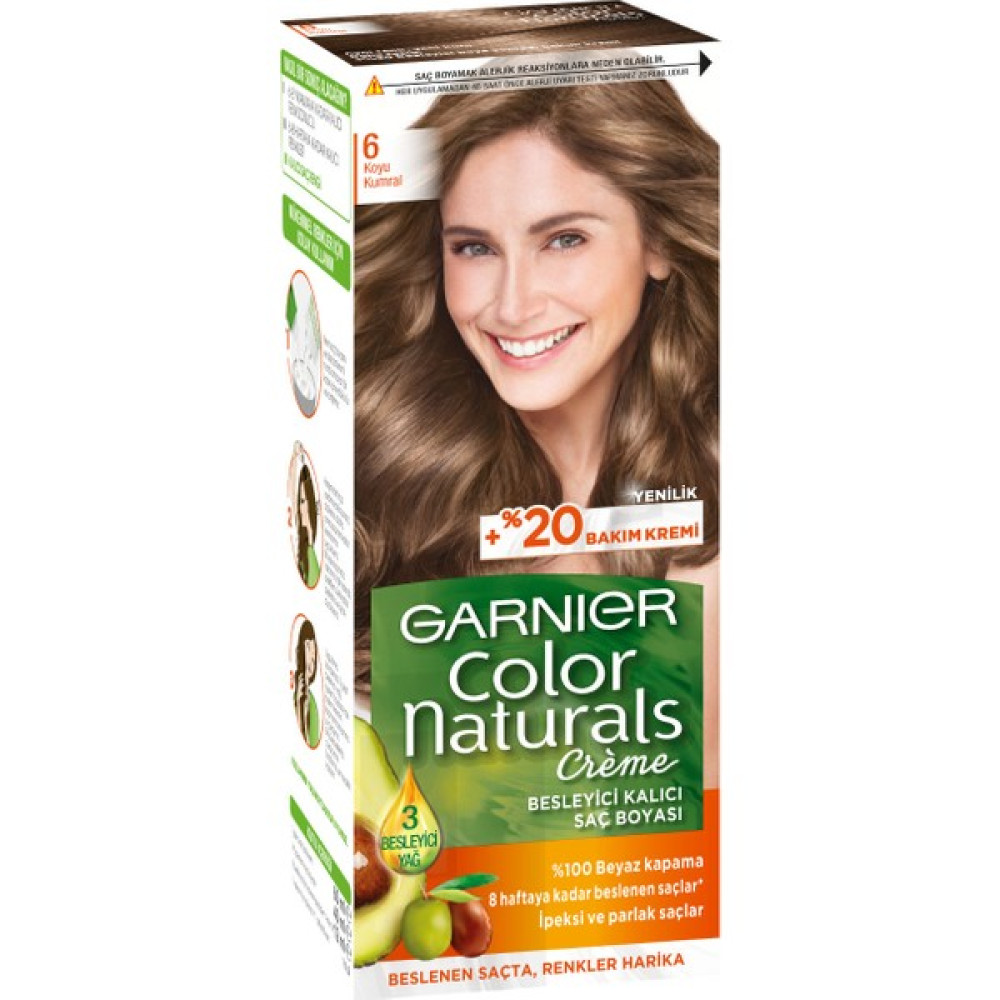 Garnier Color Naturals 6/0 - Koyu Kumral Saç Boyası Saç Boyası Fiyatı