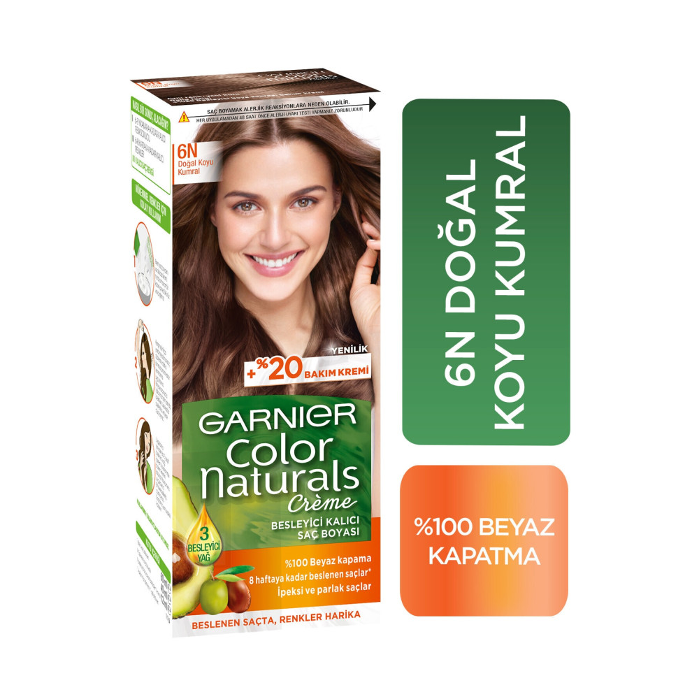 Garnier Color Naturals 6N Doğal Koyu Kumral Saç Boyası Saç Boyası Fiyatı