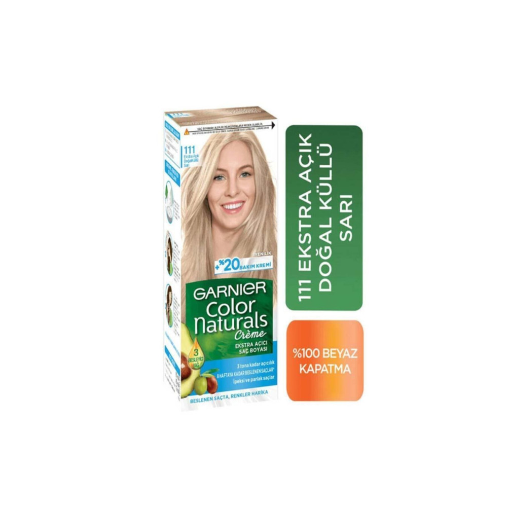 Garnier Color Naturals Boya 111 Ekstra Açık Doğal Küllü Sarı Saç Boyası Fiyatı