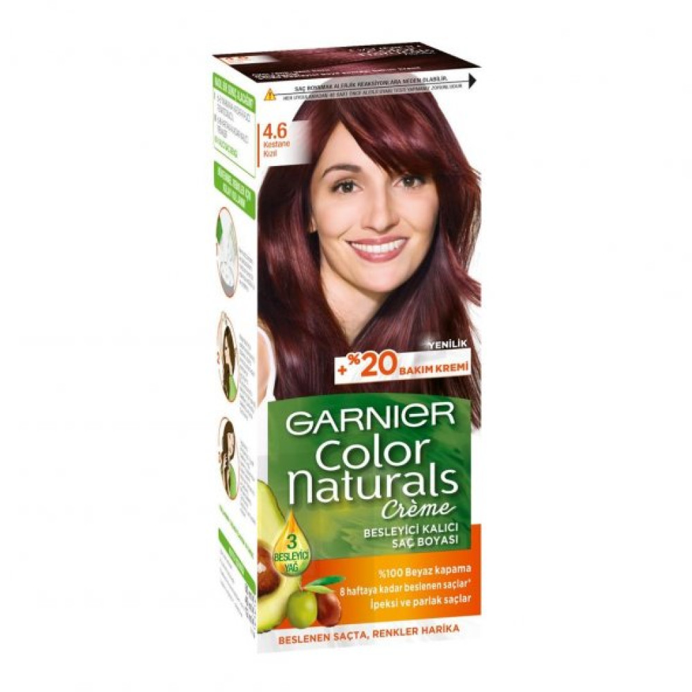 Garnier Color Naturals Krem Sac Boyasi 4.6 Kestane Kizil Saç Bakım Maskeleri & Serumlar & Spreyler Fiyatı