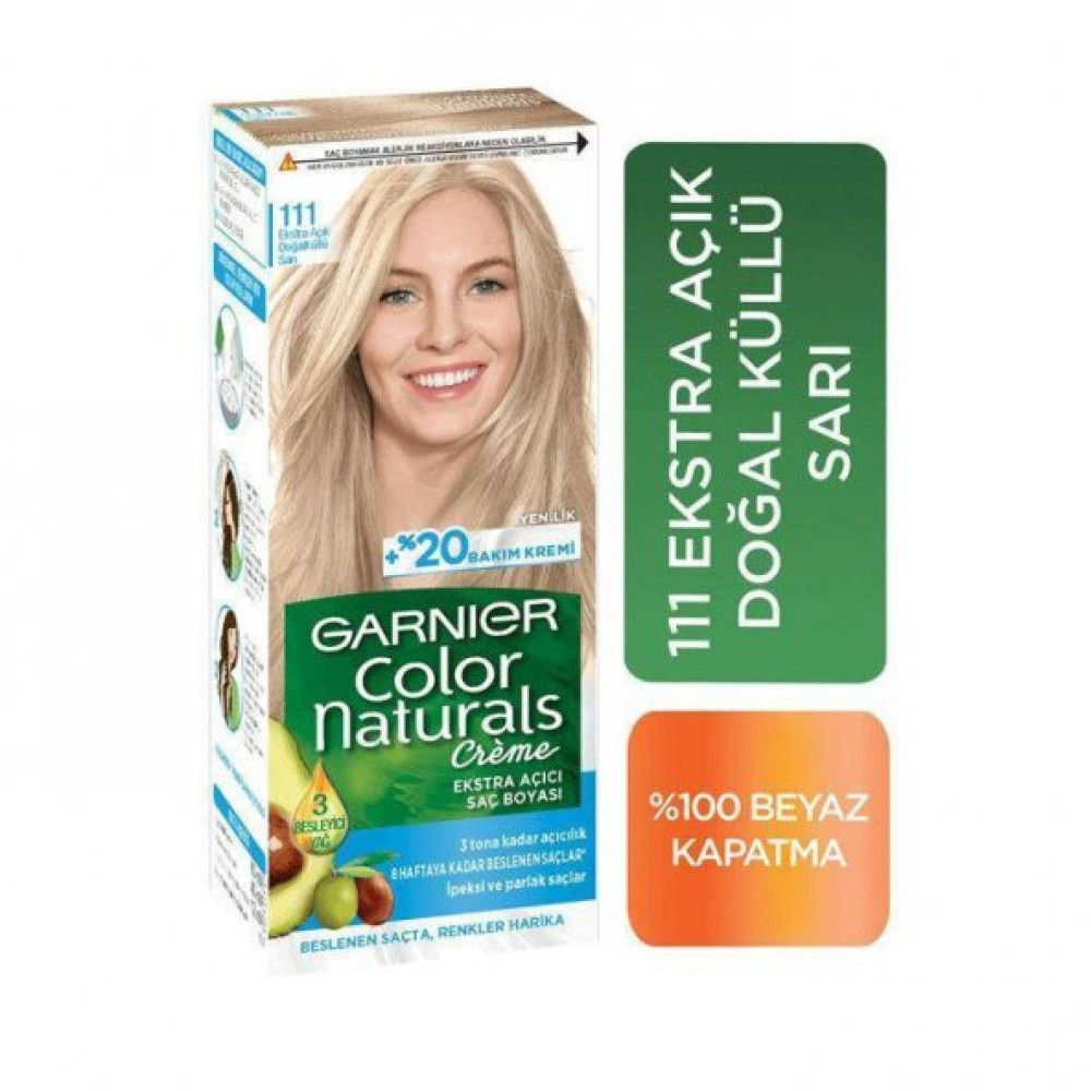 Garnier Color Naturals Sac Boyasi 111 Ekstra Acik Dogal Kullu Saç Bakım Maskeleri & Serumlar & Spreyler Fiyatı