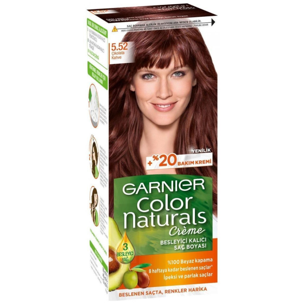 Garnier Color Naturals Sac Boyasi 5.52 Cikolata Kahve Saç Bakım Maskeleri & Serumlar & Spreyler Fiyatı