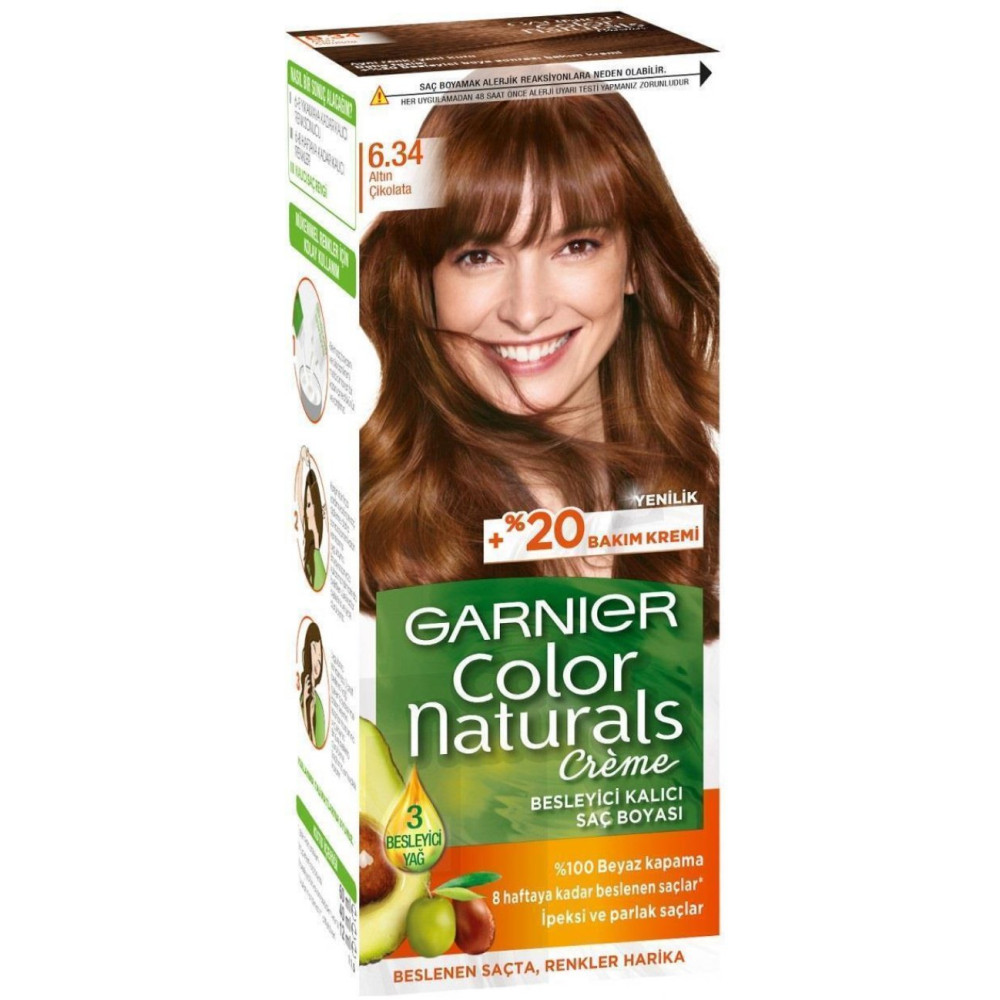 Garnier Color Naturals Sac Boyasi 6.34 Altin Cikolata Saç Bakım Maskeleri & Serumlar & Spreyler Fiyatı