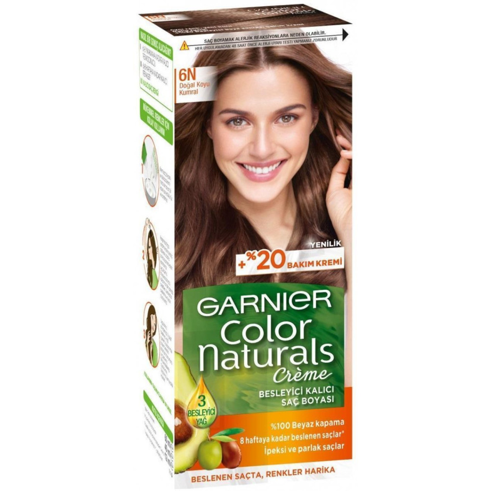 Garnier Color Naturals Sac Boyasi 6N Dogal Koyu Kumral Saç Bakım Maskeleri & Serumlar & Spreyler Fiyatı