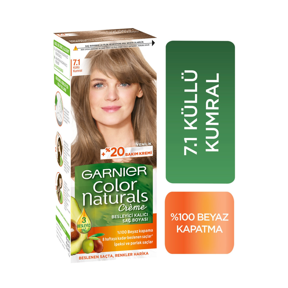Garnier Color Naturals Saç Boyası 7.1 Küllü Kumral Saç Boyası Fiyatı