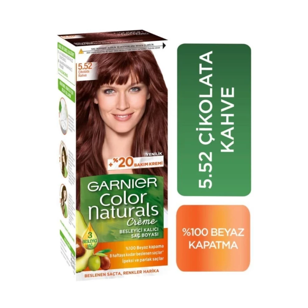 Garnıer Color Naturel (5,52) Çikolata Kahve*12 Saç Bakım Maskeleri & Serumlar & Spreyler Fiyatı