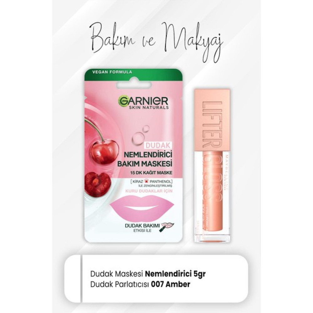 Garnier Dudak Nemlendirici Kağıt Bakım Maske ve Lifter Gloss Dudak Parlatıcısı 007 Amber Dudak Bakımı / Koruyucu Fiyatı