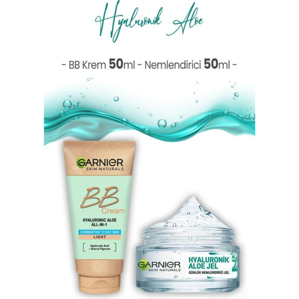 Garnier Günlük Nemlendirici Hyaluronik Aloe Jel 50 ml ve BB Krem Açık Ton 50 ml - 1 Nemlendiriciler Fiyatı
