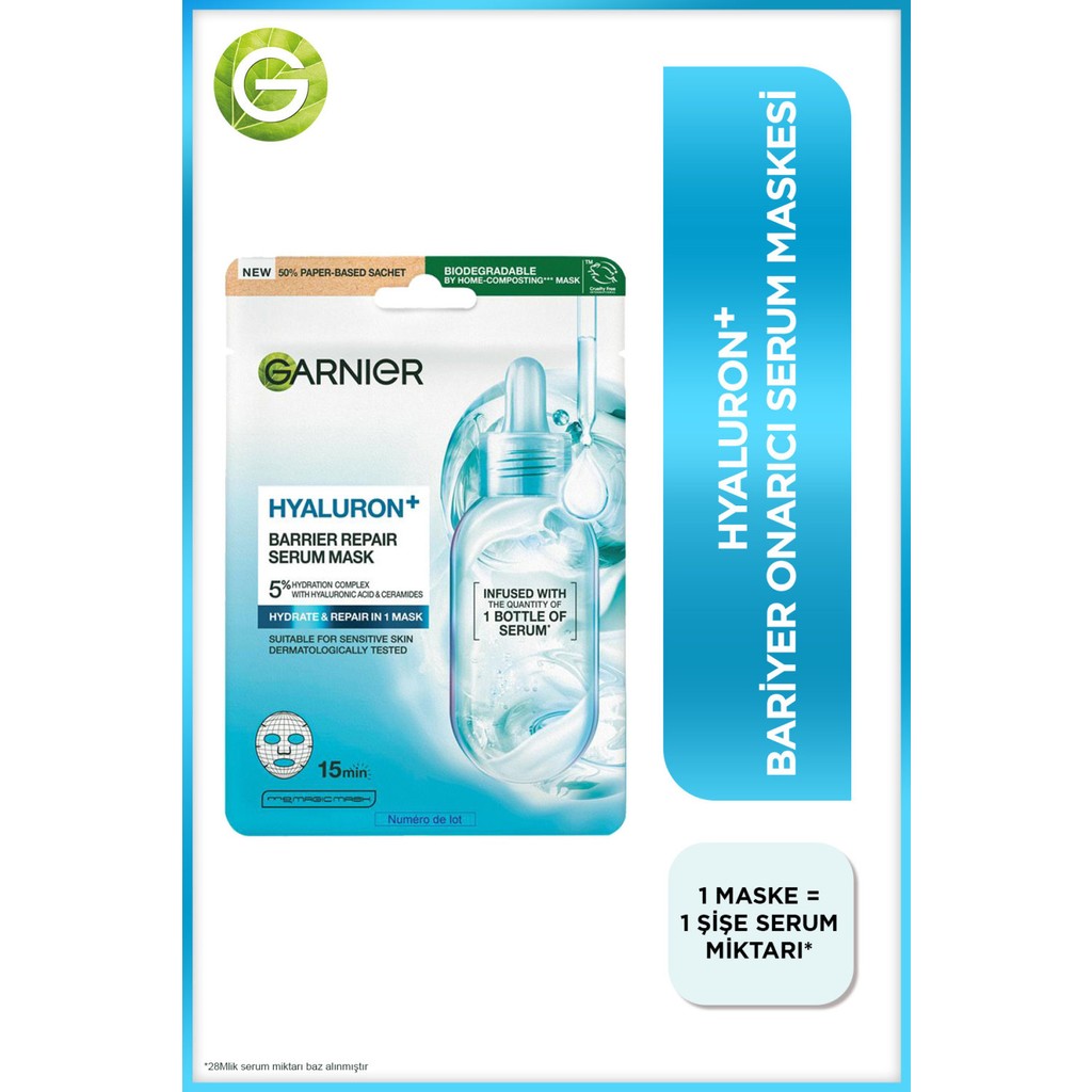 Garnier Hyaluron+ Bariyer Onarıcı Serum Maske 28GR Maskeler Fiyatı