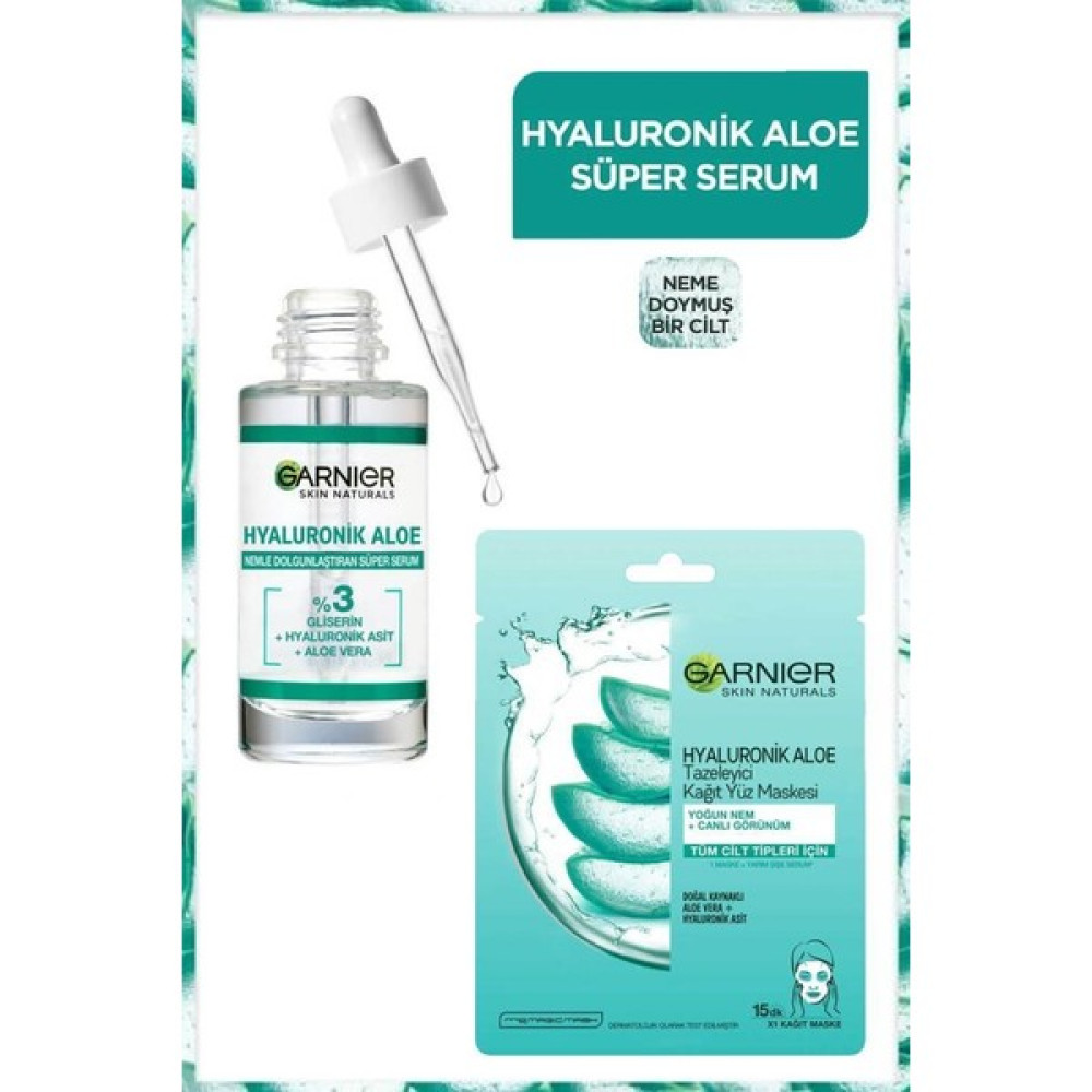 Garnier Hyaluronik Aloe Nemle Dolgunlaştıran Süper Serum ve Maske Seti Anti-Aging / Yaşlanma Karşıtı Fiyatı