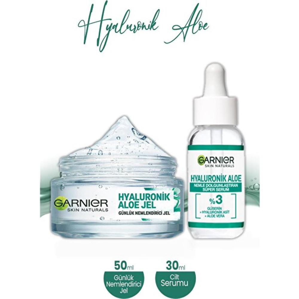 Garnier Hyaluronik Aloe Nemlendirici Jel 50 ml ve Dolgunlaştıran Serum 30 ml - 1 Nemlendiriciler Fiyatı