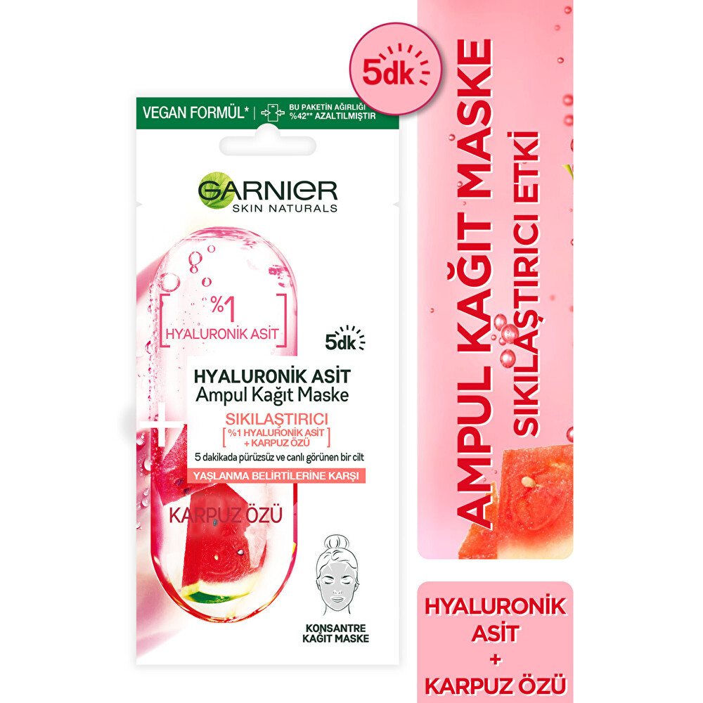 Garnier Hyaluronik Asit Sıkılaştırıcı Ampul Kağıt Yüz Maskesi Maskeler Fiyatı