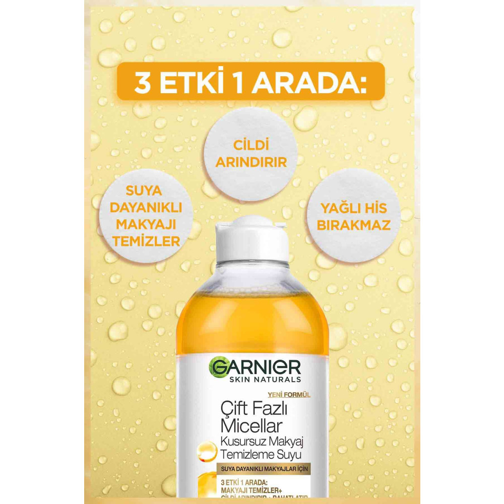 Garnier Makyaj Temizleme Suyu 400 ml Çft Fazlı Miccelar