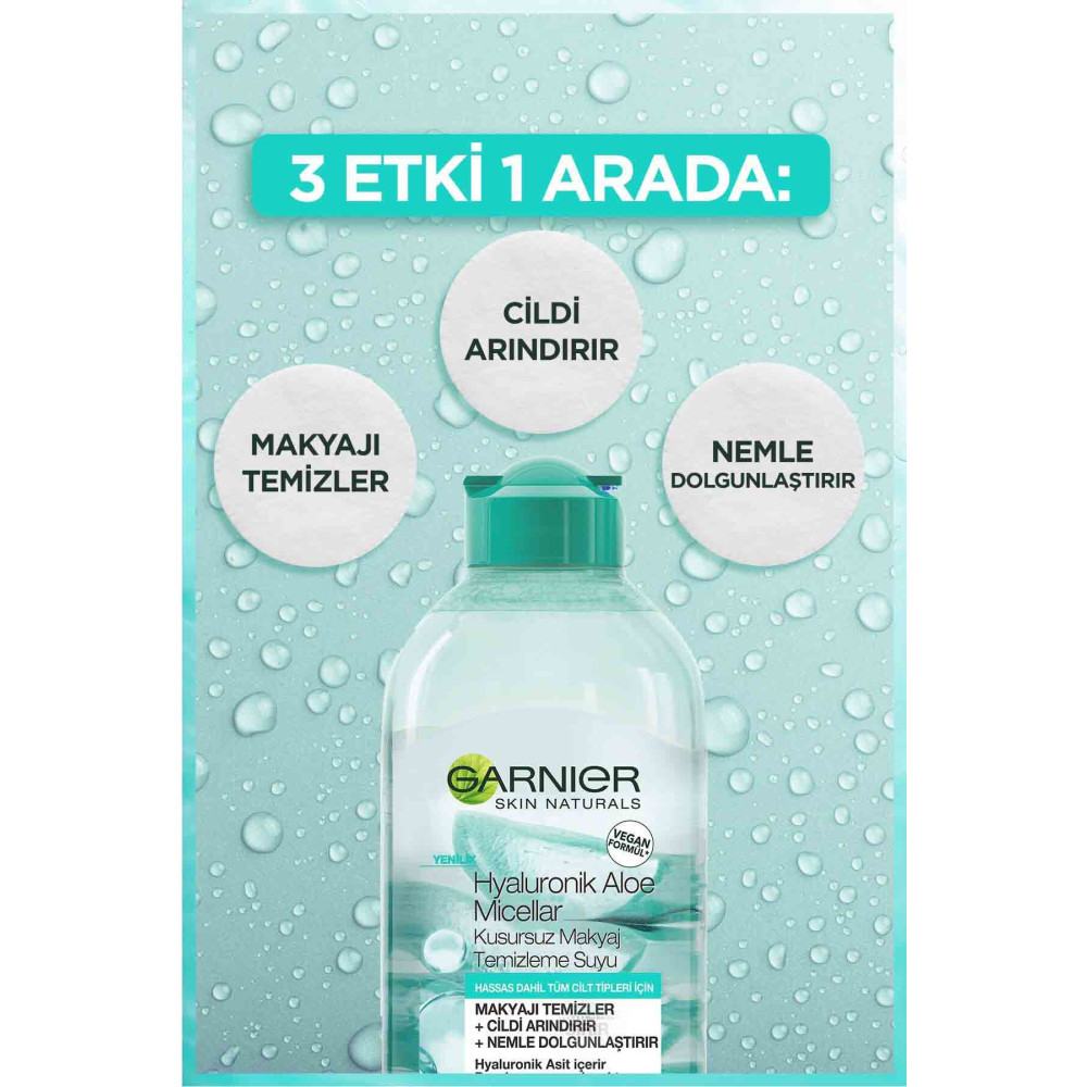 Garnier Makyaj Temizleme Suyu 400 ml Hyaluronik Aloe Miccelar