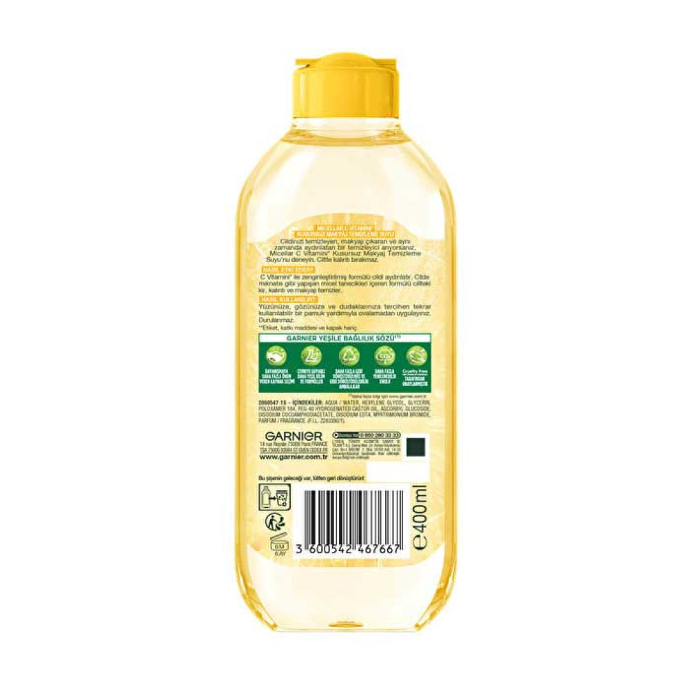 Garnier Makyaj Temizleme Suyu 400 ml Micellar C Vitamini