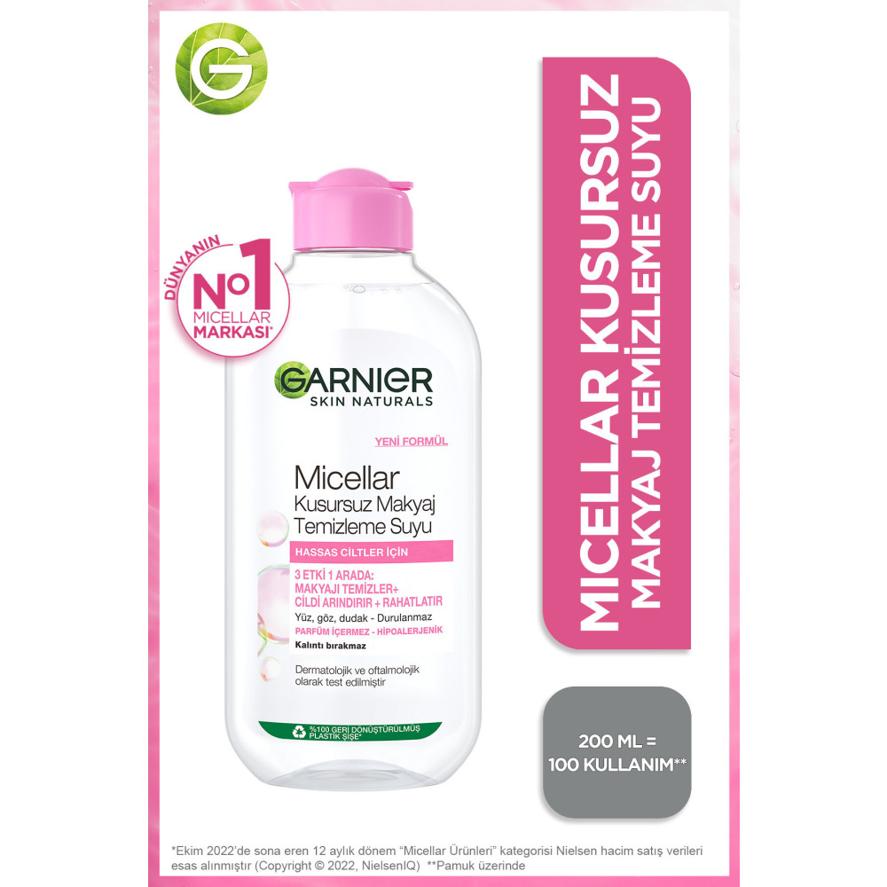 Garnier Micellar Kusursuz Makyaj Temizleme Suyu 200 ml Makyaj Temizleyicileri Fiyatı