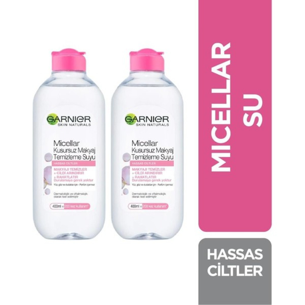 Garnier Micellar Kusursuz Makyaj Temizleme Suyu 400ML 2 Adet Nemlendiriciler Fiyatı