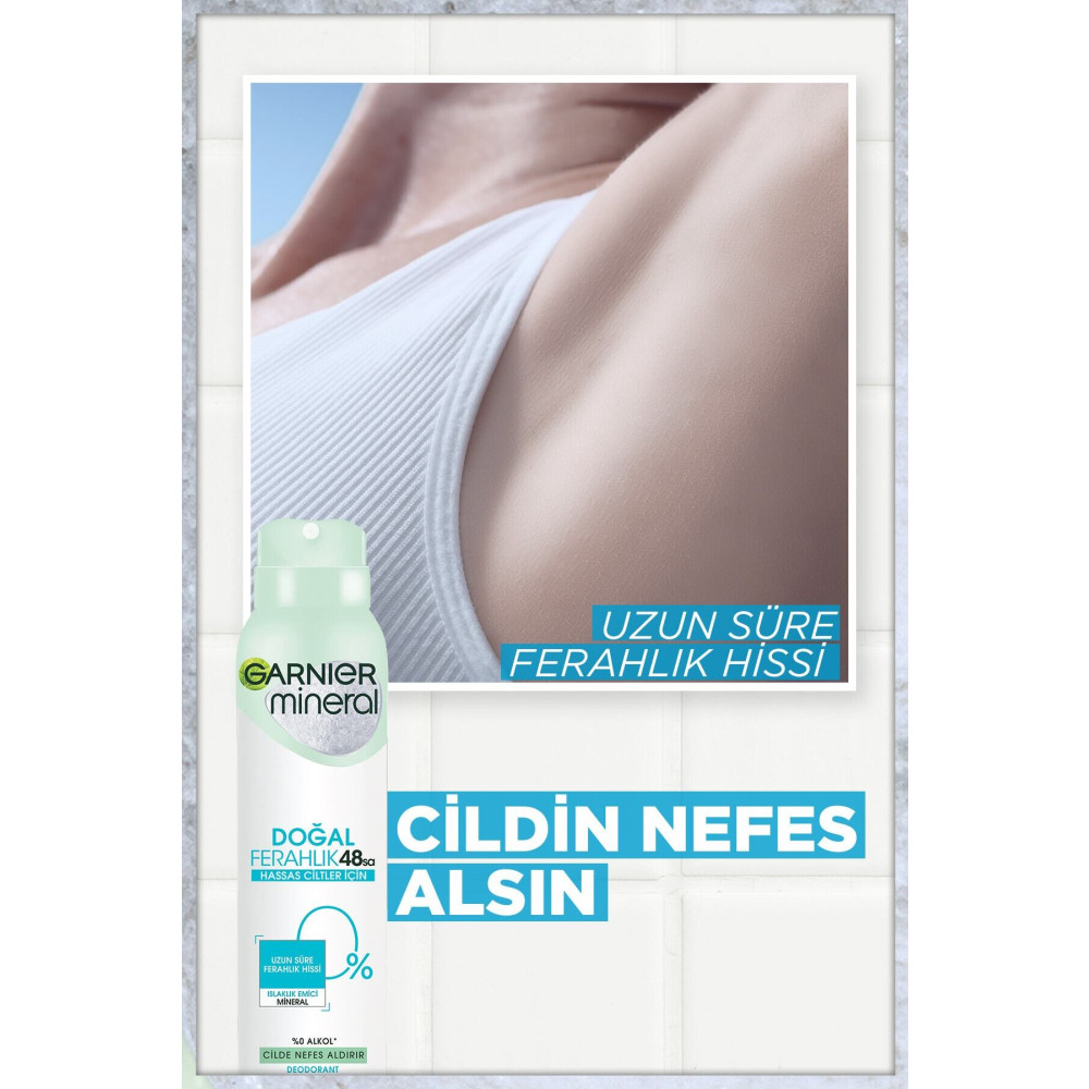 Garnier Mineral Doğal Ferahlık Kadın Sprey Deodorant 3600542038157 Deodorantlar Fiyatı
