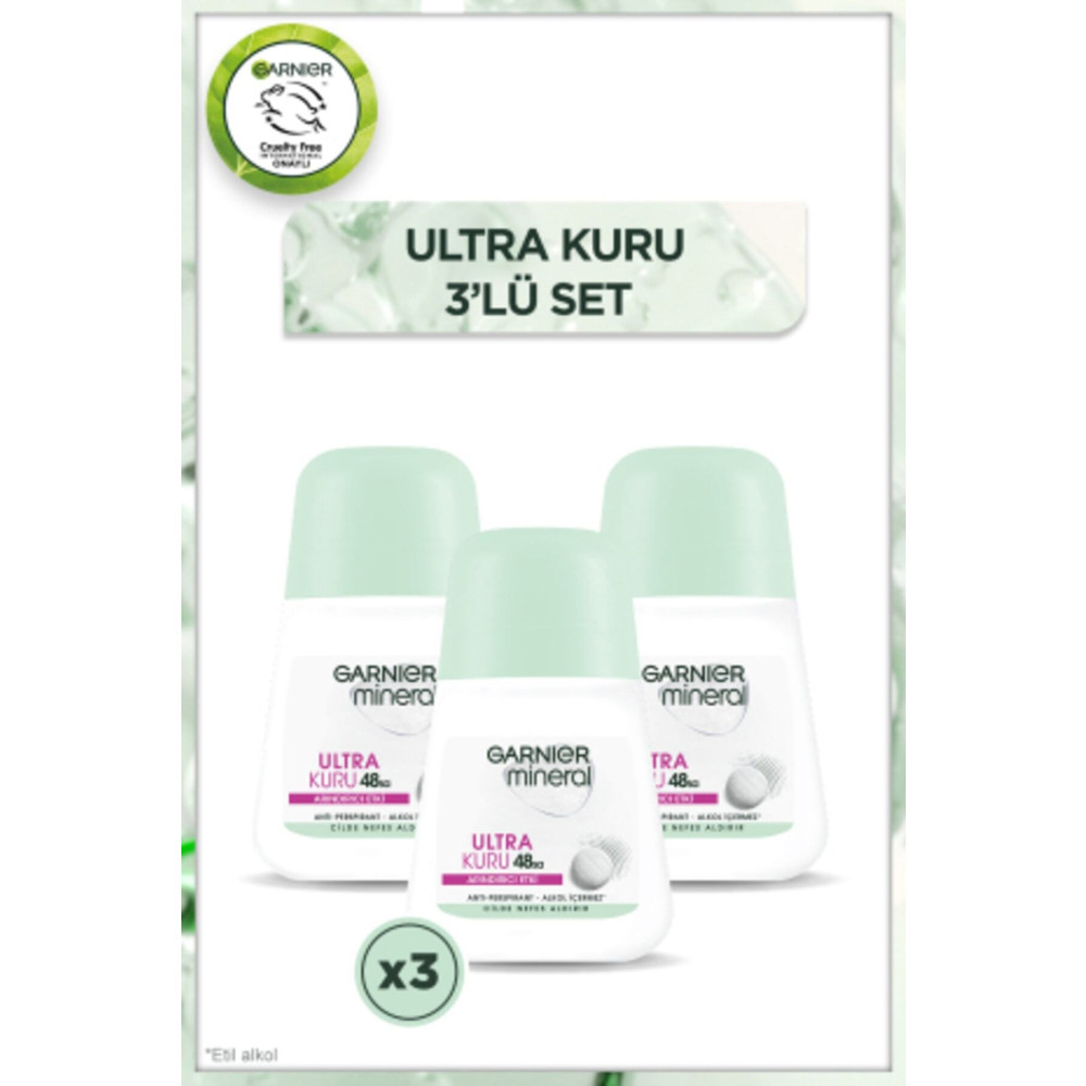 Garnier Mineral Ultra Kuru Roll-On Deodorant 3lü Set Roll-Onlar Fiyatı
