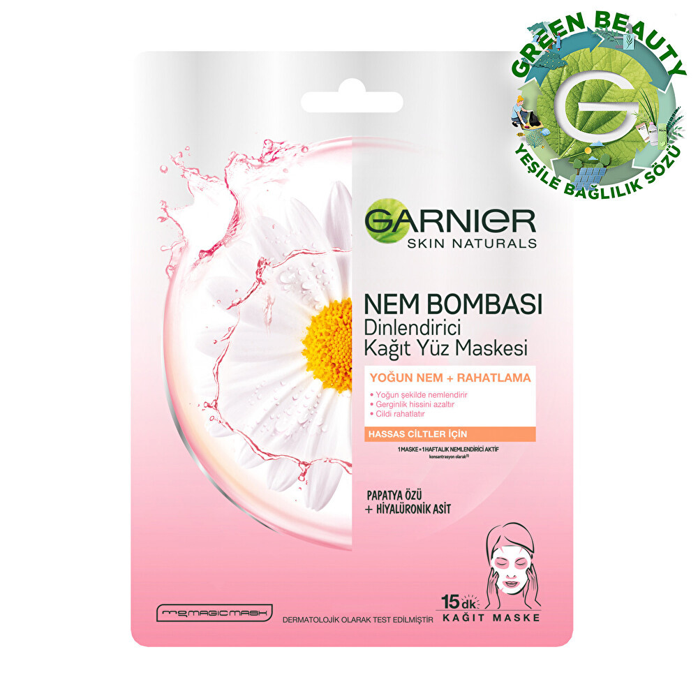 Garnier Nem Bombası Dinlendirici Kağıt Yüz Maskesi Maskeler Fiyatı