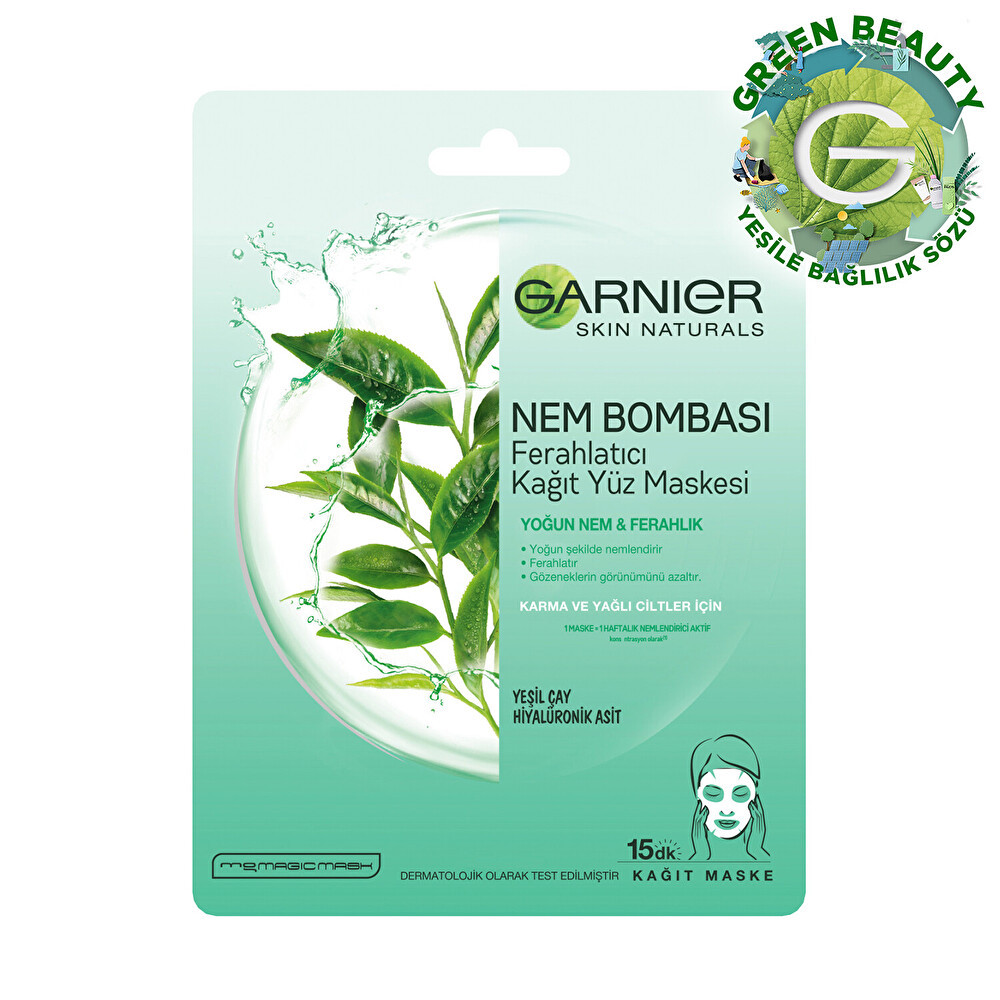 Garnier Nem Bombası Yeşil Kağıt Yüz Maskesi Maskeler Fiyatı