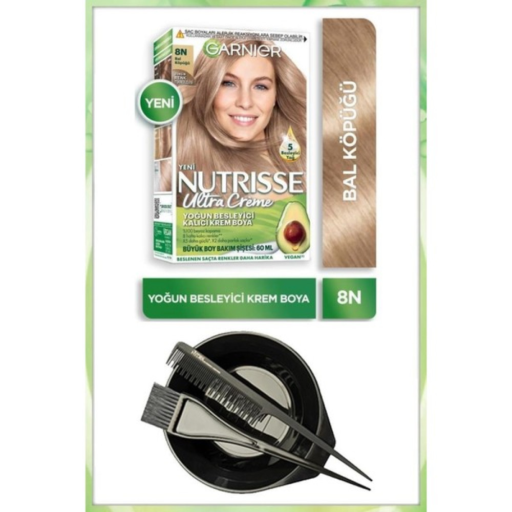 Garnier Nutrisse Ultra Krem Saç Boyası 8n Bal Köpüğü Boyama Seti Saç Boyası Fiyatı