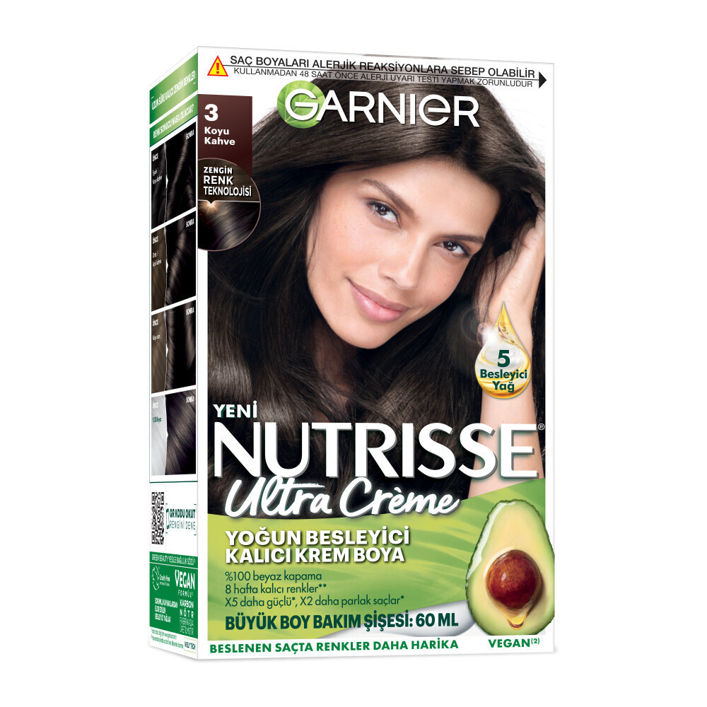 Garnier Nutrisse Yoğun Besleyici Kalıcı Krem Saç Boyası 3 Koyu Kahve Saç Boyası Fiyatı