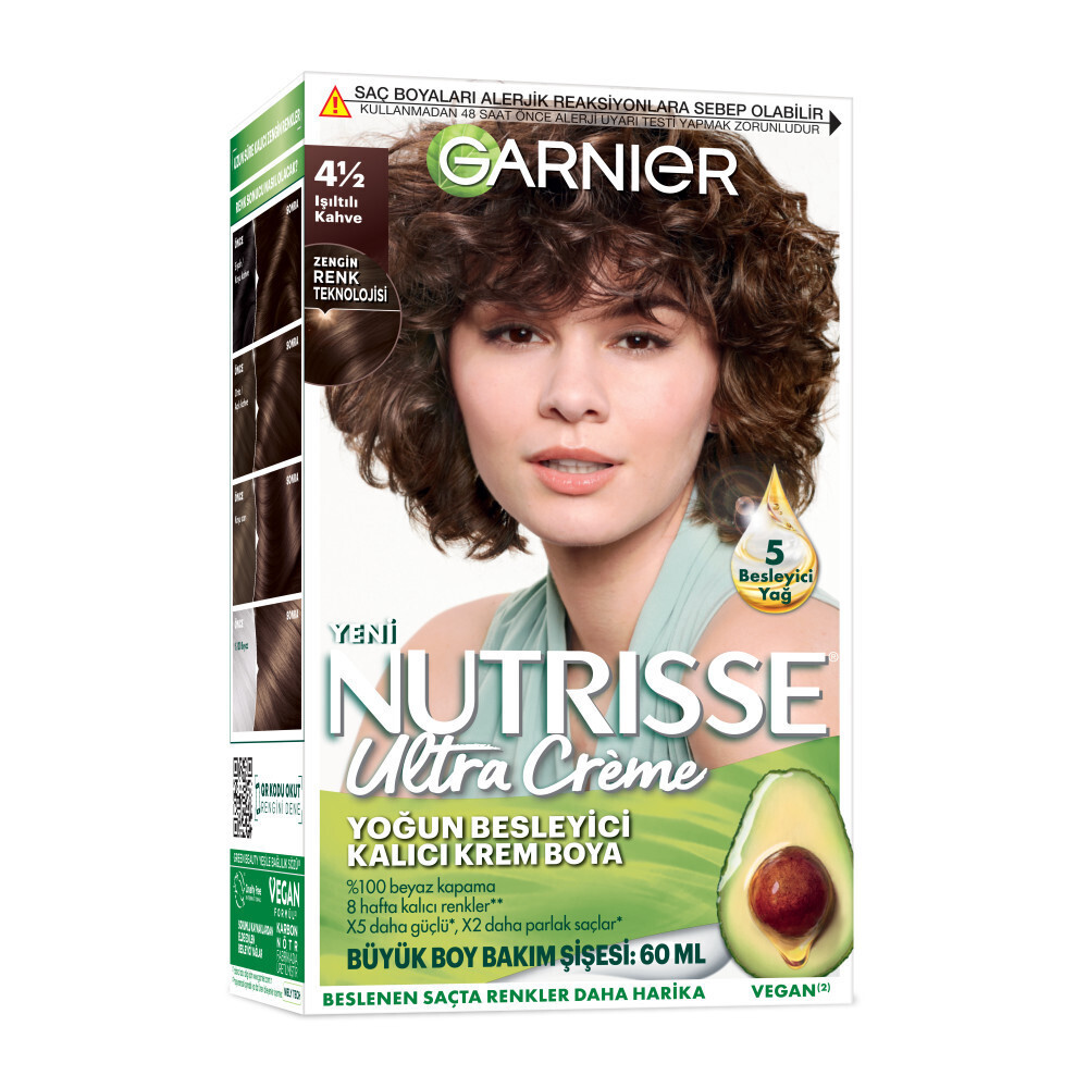 Garnier Nutrisse Yoğun Besleyici Kalıcı Krem Saç Boyası 4 1:2 Işıltılı Kahve Saç Boyası Fiyatı