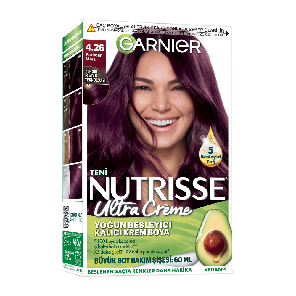 Garnier Nutrisse Yoğun Besleyici Kalıcı Krem Saç Boyası 4.26 Patlıcan Moru Saç Boyası Fiyatı