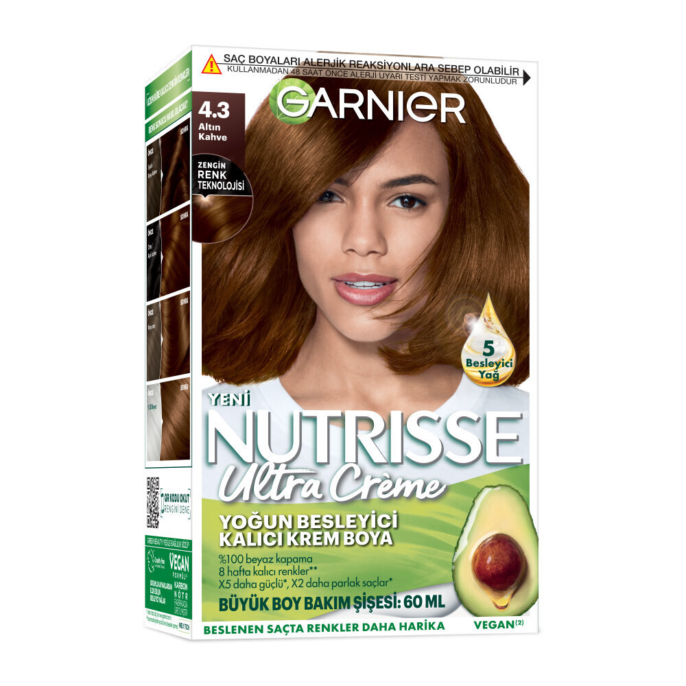 Garnier Nutrisse Yoğun Besleyici Kalıcı Krem Saç Boyası 4.3 Altın Kahve Saç Boyası Fiyatı