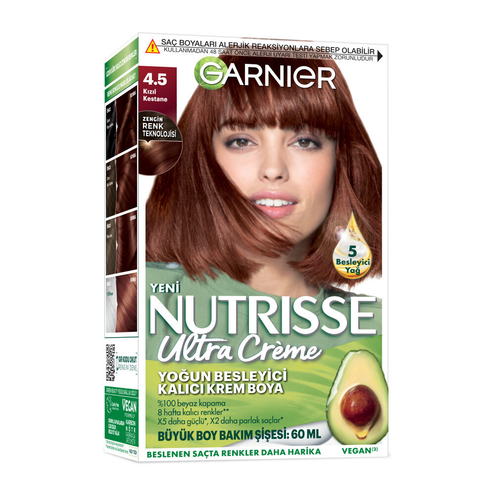 Garnier Nutrisse Yoğun Besleyici Kalıcı Krem Saç Boyası 4.5 Kızıl Kestane Saç Boyası Fiyatı