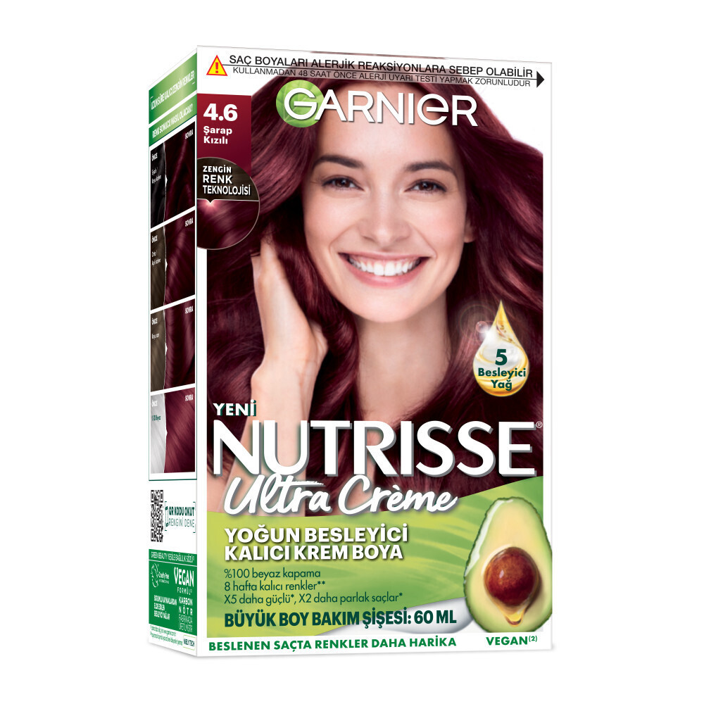 Garnier Nutrisse Yoğun Besleyici Kalıcı Krem Saç Boyası 4.6 Şarap Kızılı Saç Boyası Fiyatı