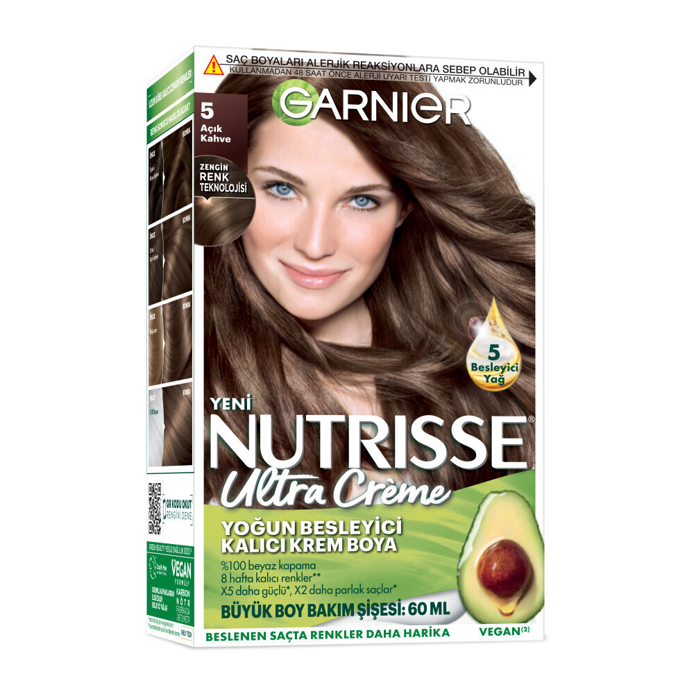Garnier Nutrisse Yoğun Besleyici Kalıcı Krem Saç Boyası 5 Açık Kahve Saç Boyası Fiyatı