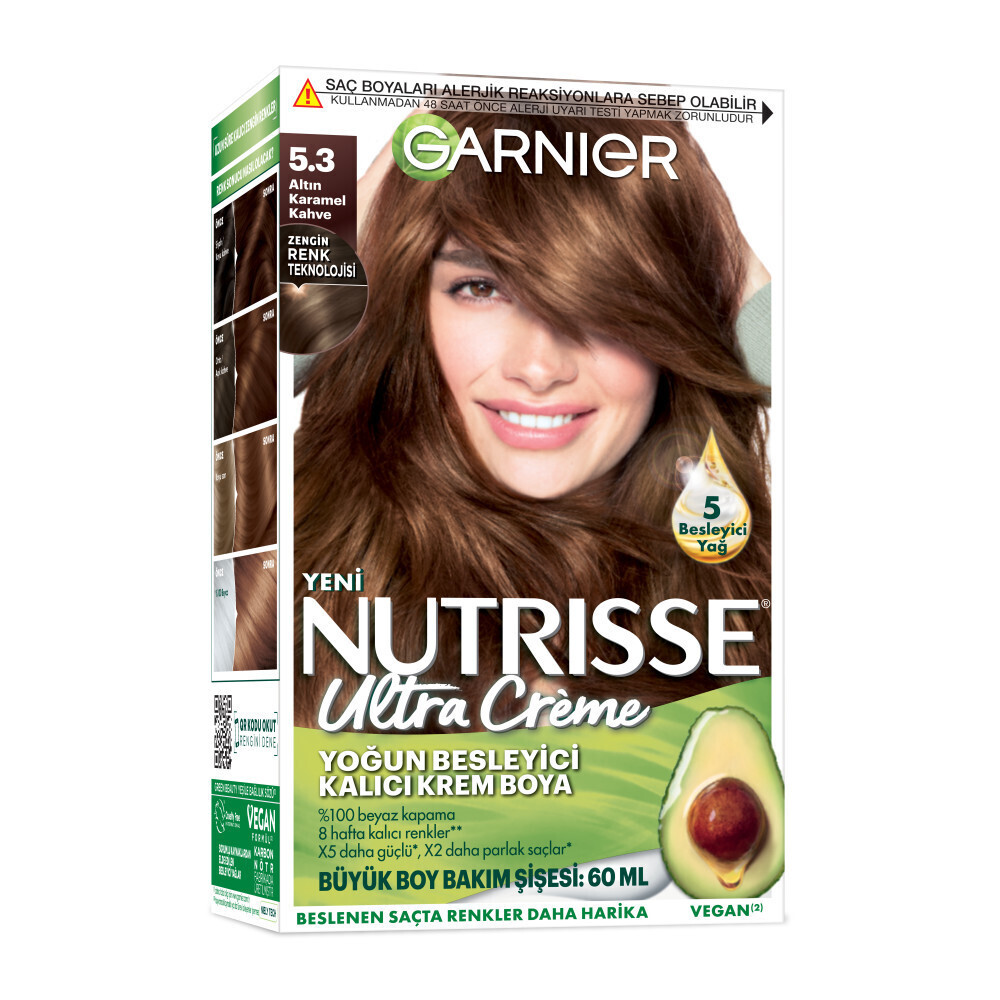 Garnier Nutrisse Yoğun Besleyici Kalıcı Krem Saç Boyası 5.3 Altın Karamel Kahve Saç Boyası Fiyatı