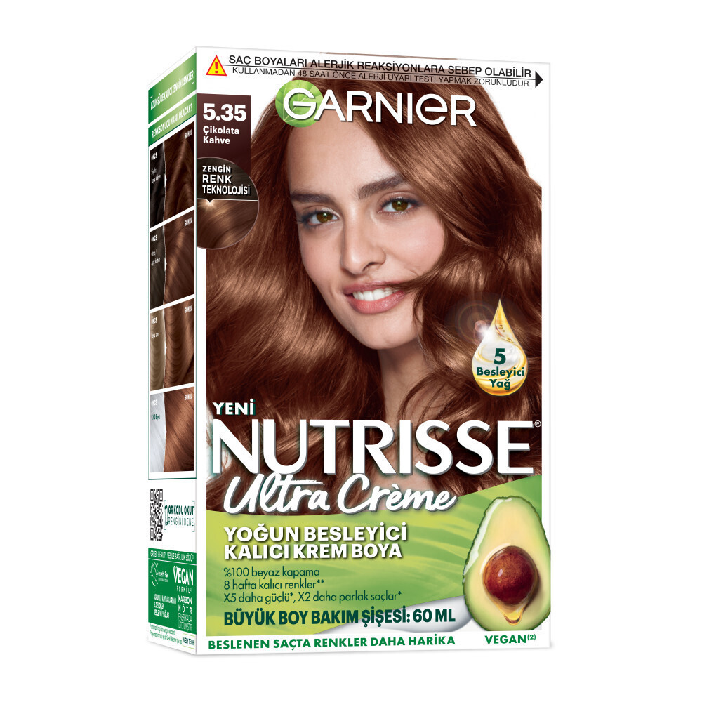 Garnier Nutrisse Yoğun Besleyici Kalıcı Krem Saç Boyası 5.35 Çikolata Kahve Saç Boyası Fiyatı