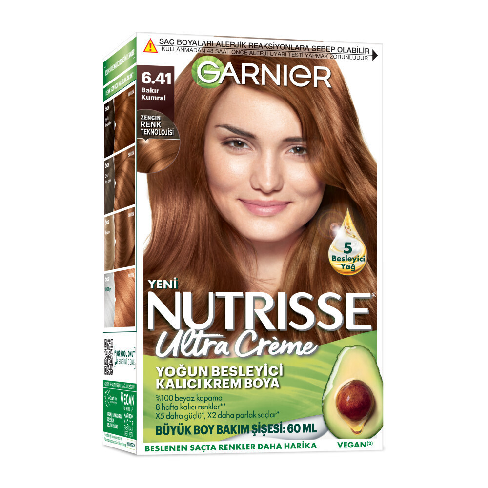 Garnier Nutrisse Yoğun Besleyici Kalıcı Krem Saç Boyası 6.41 Bakır Kumral Saç Boyası Fiyatı