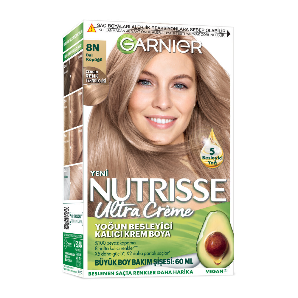 Garnier Nutrisse Yoğun Besleyici Kalıcı Krem Saç Boyası 8N Bal Köpüğü Saç Boyası Fiyatı