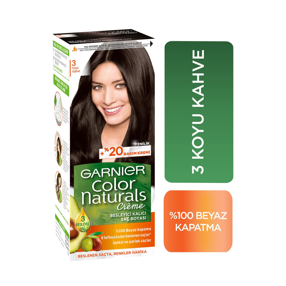 Garnier Saç Boyası - Color Naturals 3 Koyu Kahve 3600540310361 Saç Boyası Fiyatı