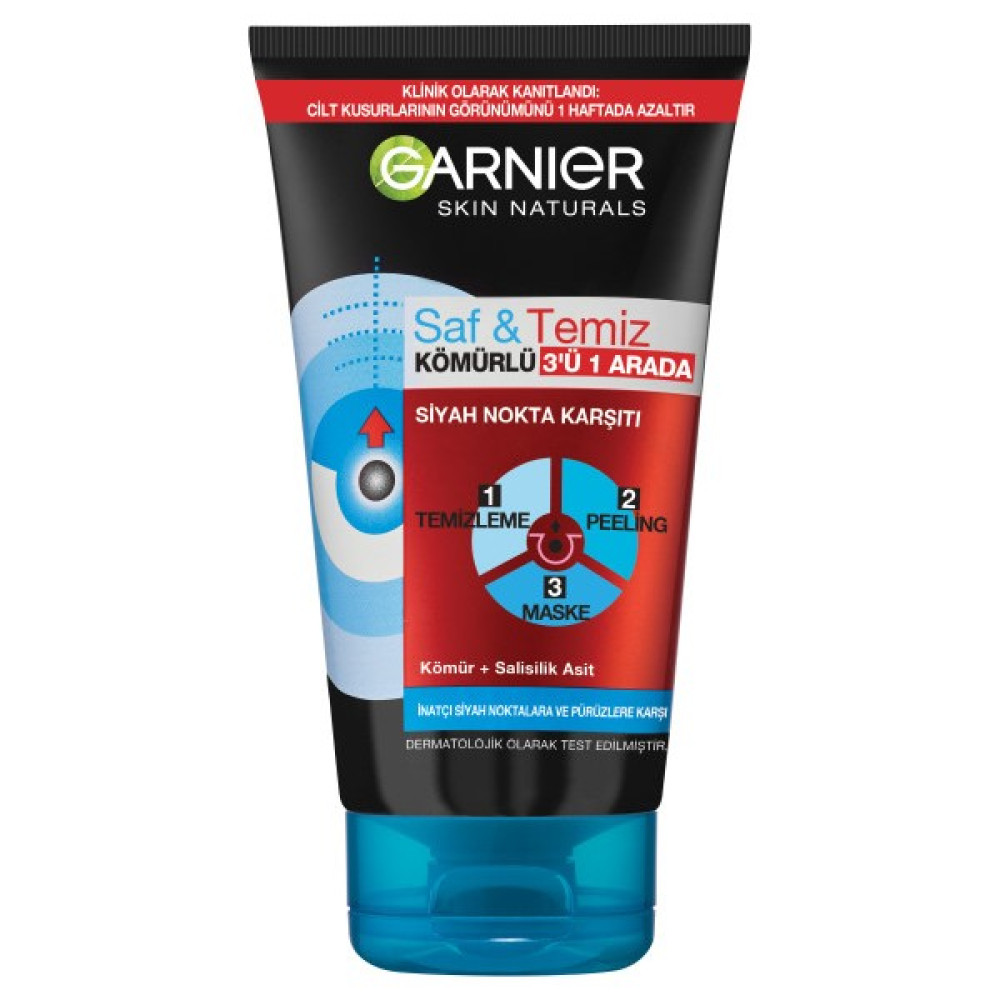 Garnier Saf & Temiz Siyah Nokta Karşıtı Kömürlü 3'ü 1 arada Maskeler Fiyatı