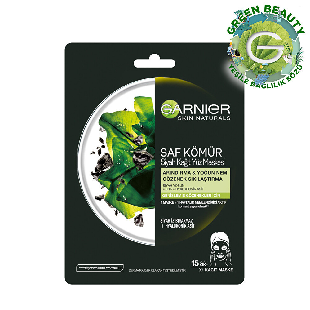 Garnier Siyah Kağıt Yüz Maskesi Saf Kömür Gözenek Sıkılaştırma Maskeler Fiyatı