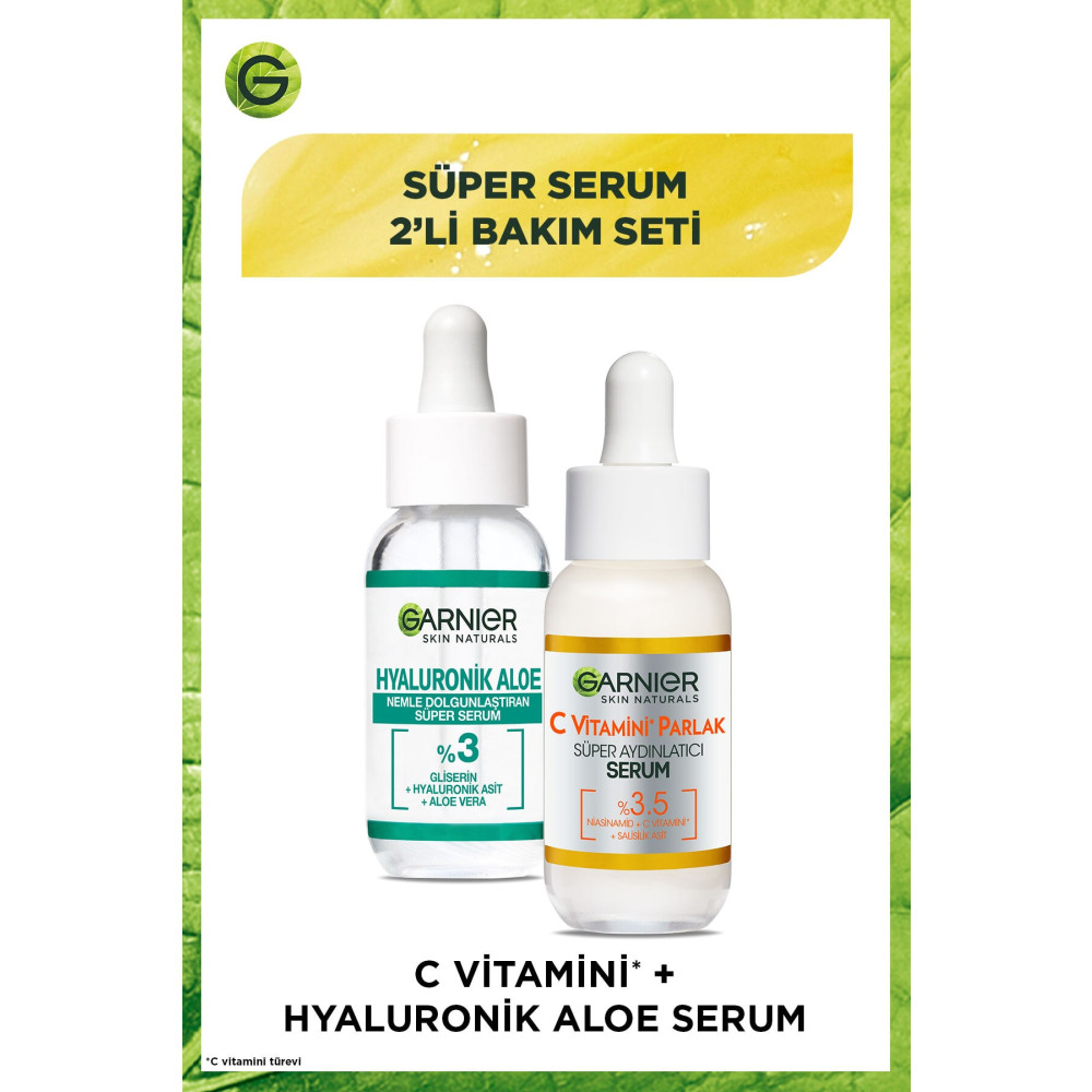 Garnier Süper Serum 2li Bakım Seti C Vitamini + Hyaluronik Aloe Cilt ve Yüz Bakımı Fiyatı