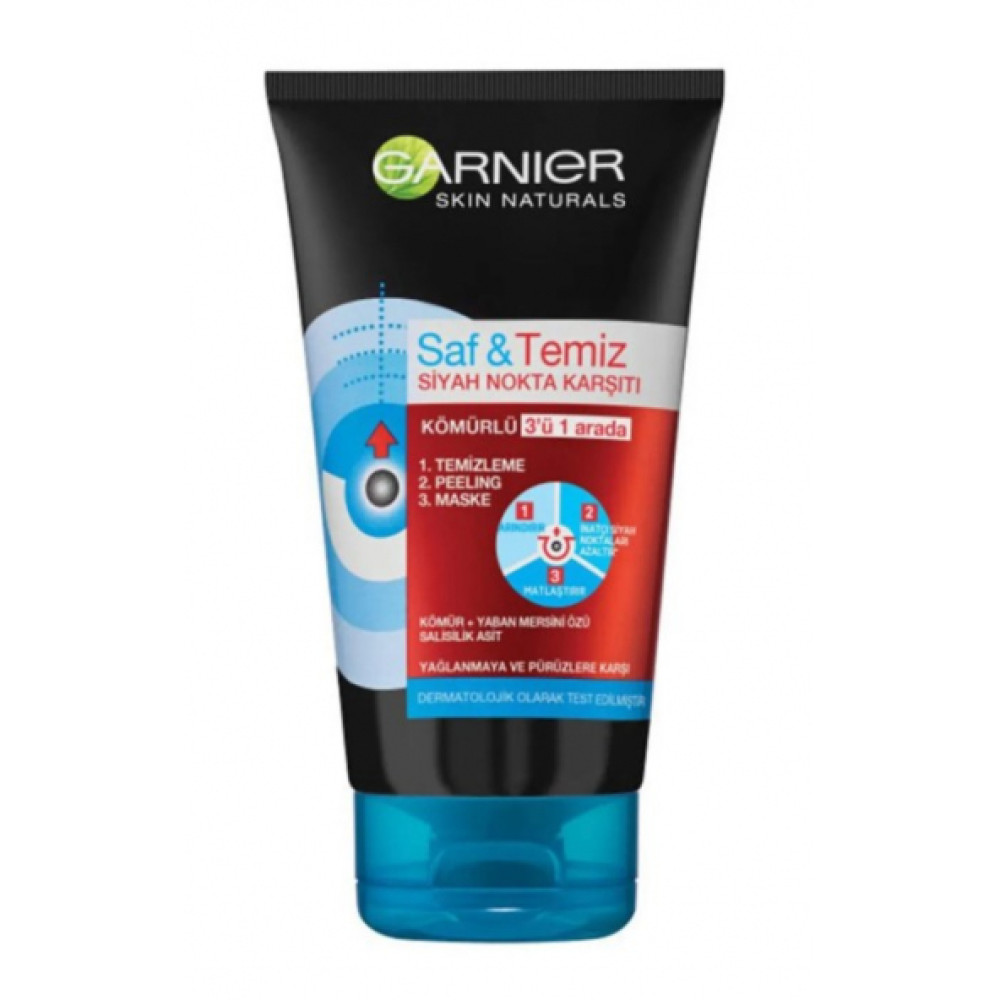 Garnier Temizleme Jeli 3İn1 Temiz Komurlu 150Ml Cilt Temizleme ve Peeling Fiyatı