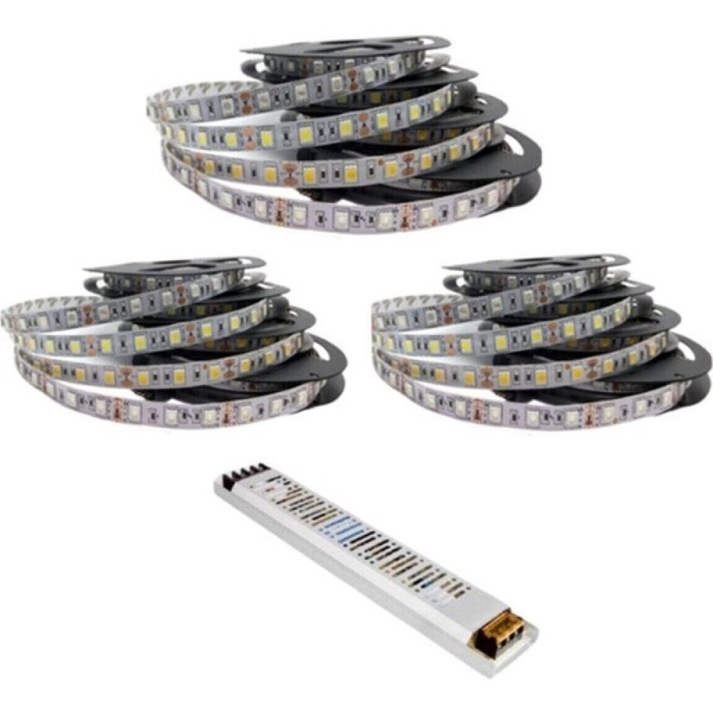 Garra Yüksek Işık 15 Metre 3 Cipli Şerit LED ve 20 Amper LED Trafosu Metrede 60 LED - 15 m - Mavi Led Aydınlatmalar Fiyatı