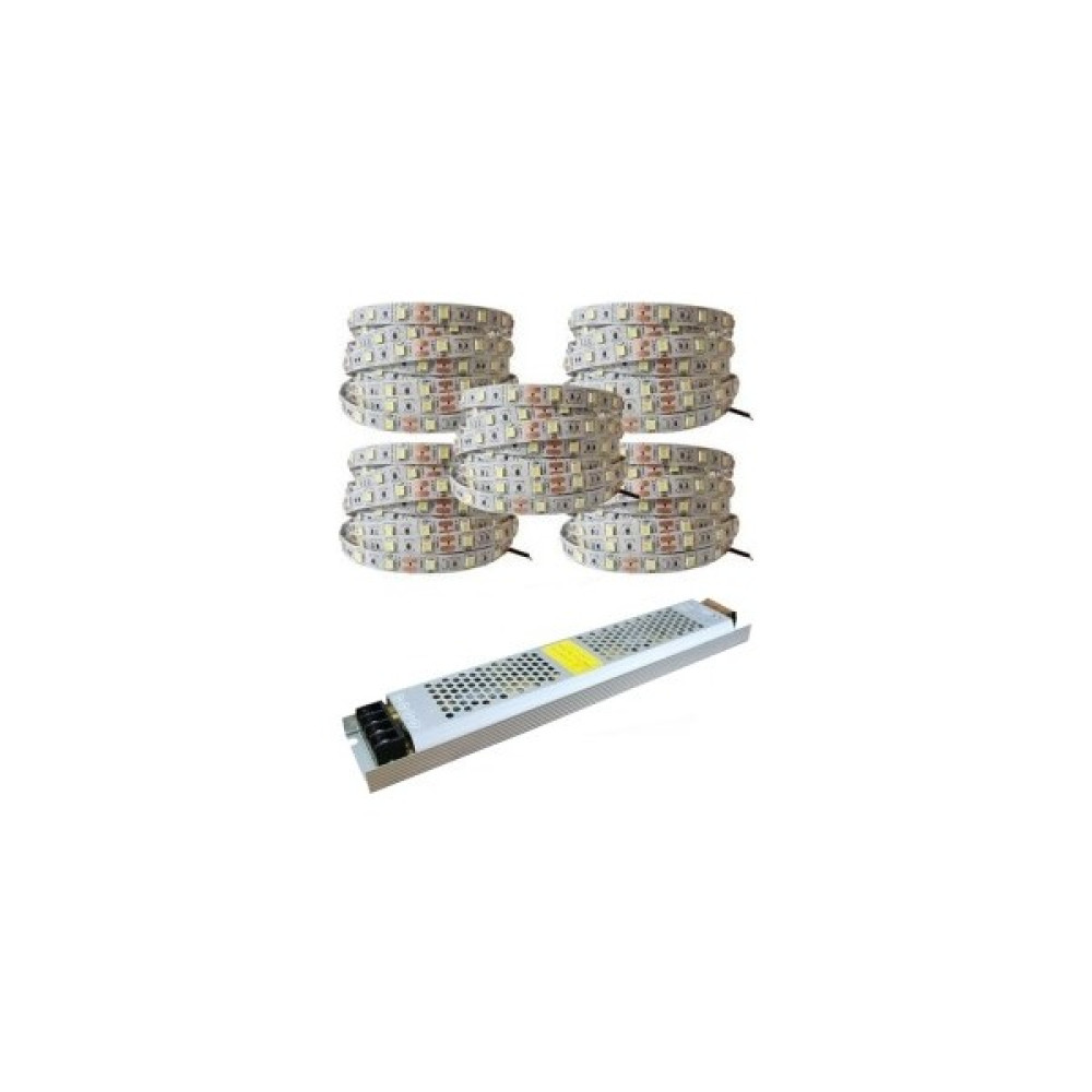 Garra Yüksek Işık 25 Metre 3 Cipli Şerit Led ve 33 Amper Led Trafosu (Metrede 60 Led) - 25 m - Gün Işığı Led Aydınlatmalar Fiyatı