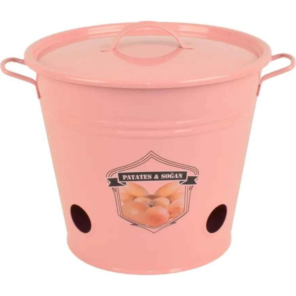 Garten Zink Metal Patates Soğan Kovası Tekli Pembe Saklama Kapları Fiyatı