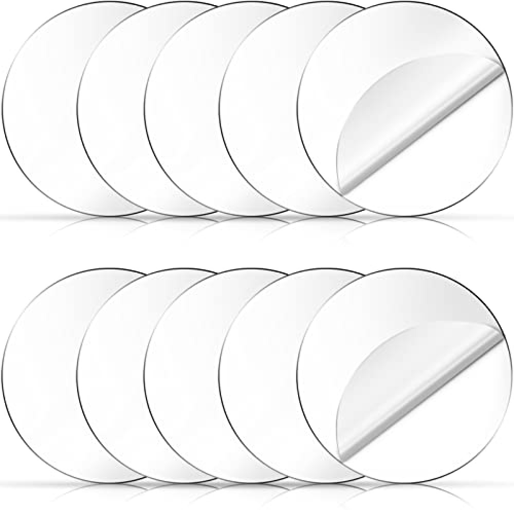 Gartful Clear Acrylic Discs - 6 inch, 10 Pieces Round Acrylic Sheets, 1/25" Thick Transparent Plexiglass Circle Panel, Plastic Disk For Signs, Craft Project, Painting, Milestone Markers, DIY Ornament